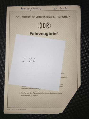 Ddr kfz brief - ddr,