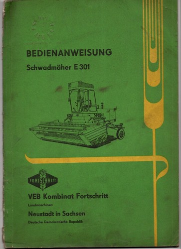 Bedienanweisung schwadmäher - bedienanweisung,